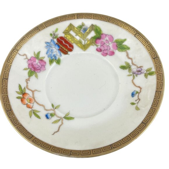 Vintage Hand-Painted Floral Patterned Porcelain Saucer Plates Set Of 4 - Picture 5 of 8